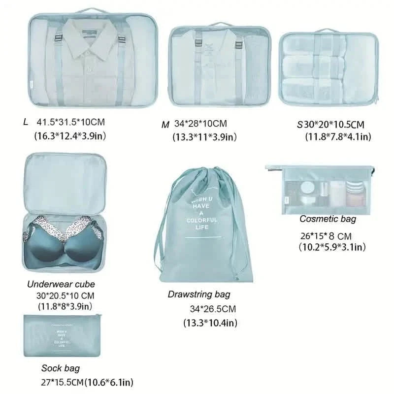 7-Piece Travel Packing Organizer Set