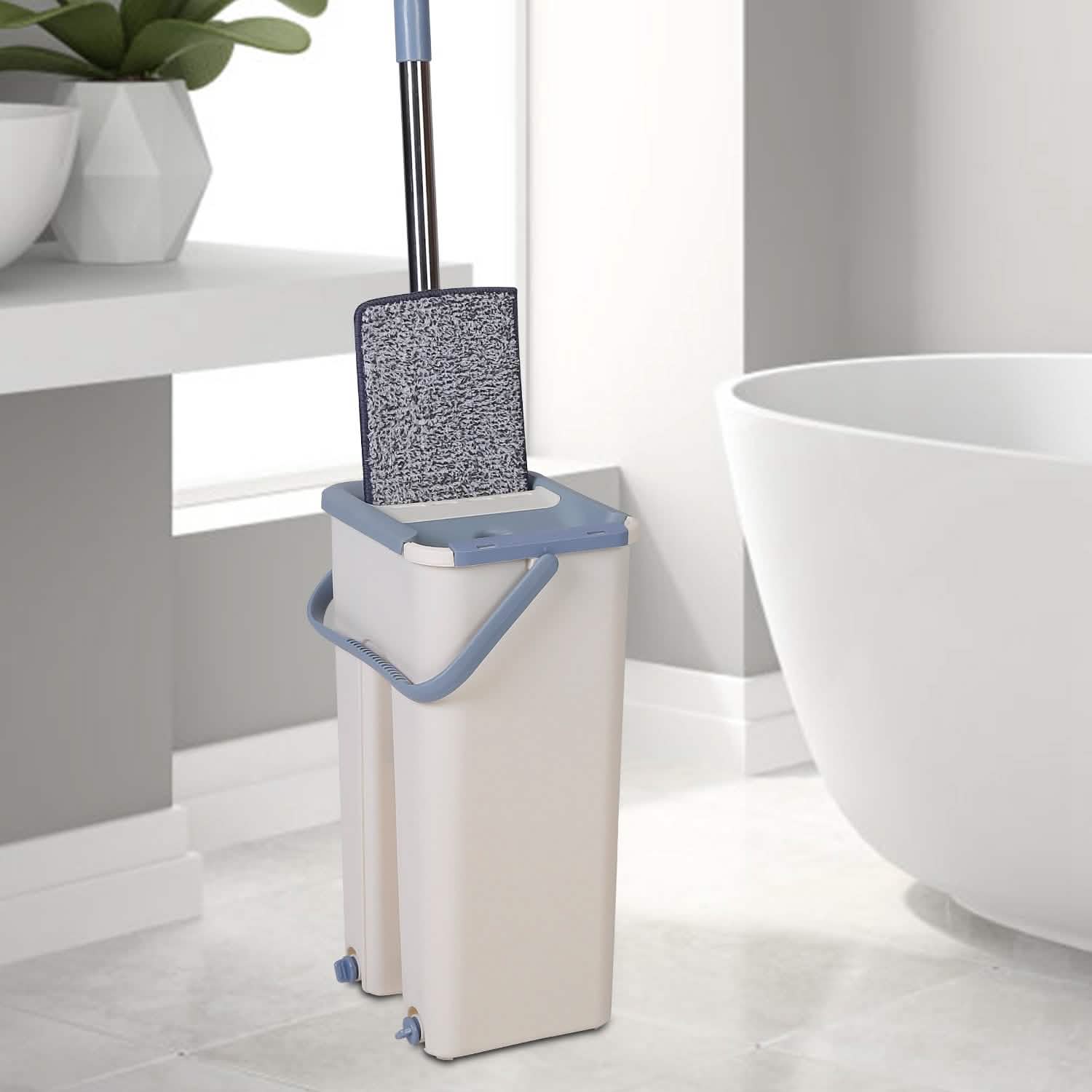 Flat Floor Mop and Bucket Set