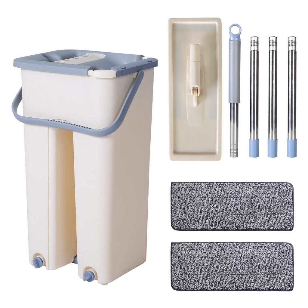 Flat Floor Mop and Bucket Set