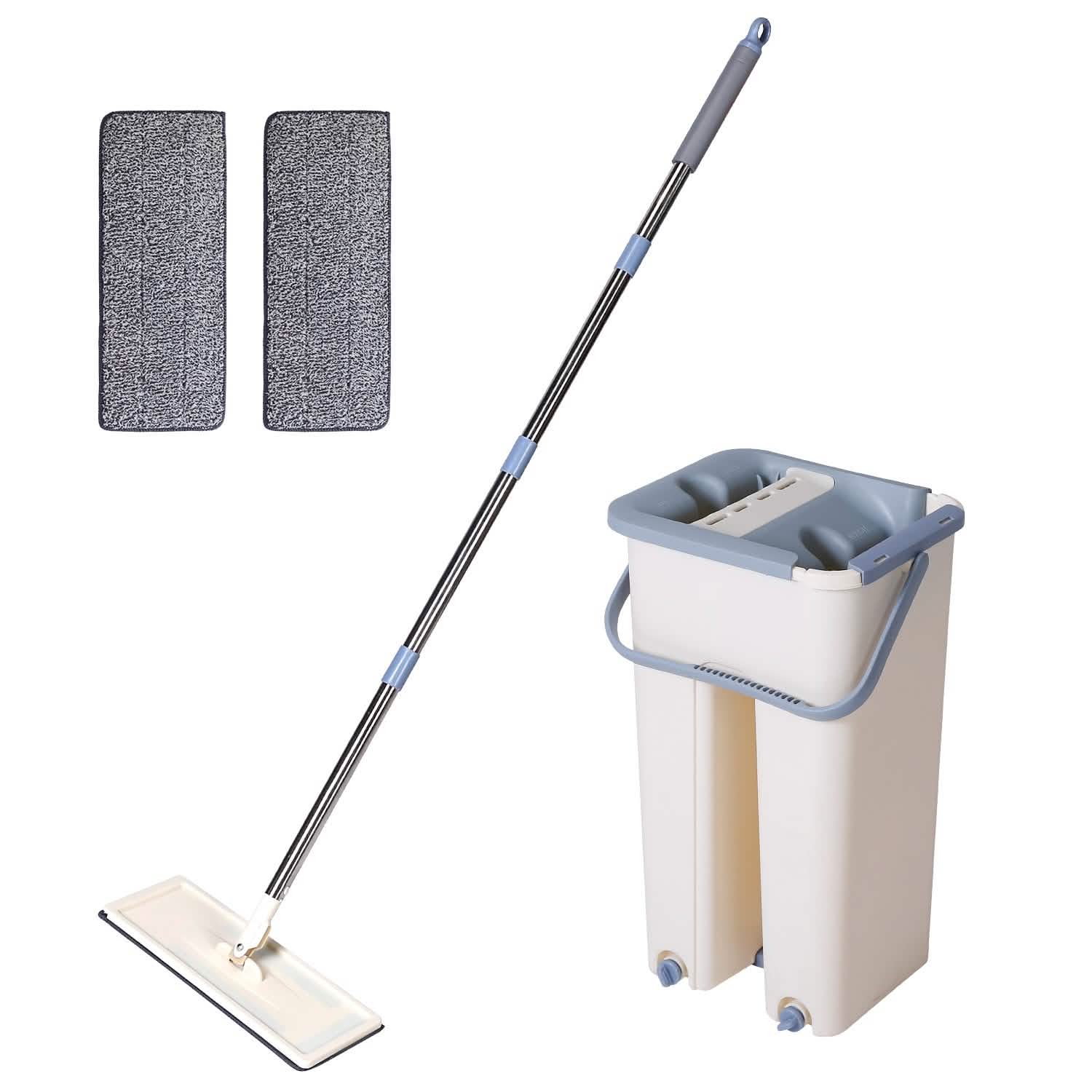Flat Floor Mop and Bucket Set