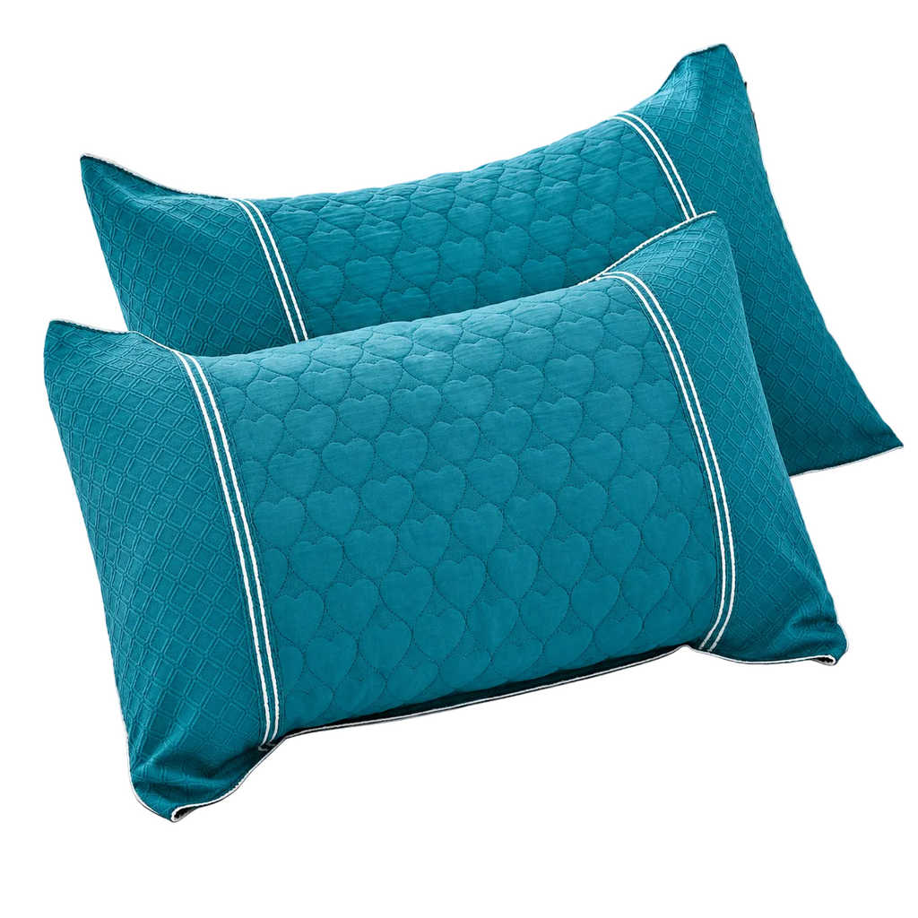 Quilted Heart Pattern Pillow Covers