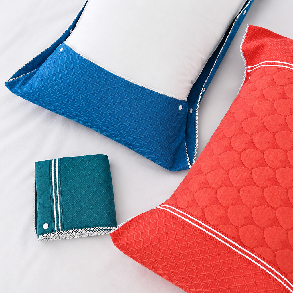 Quilted Heart Pattern Pillow Covers